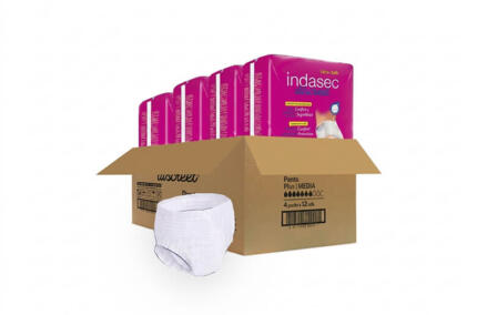 Fraldas Cuecas Indasec Plus Tam M (Pack 4x12UN)