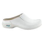 Leather Clogs Wash'Go Paris White