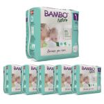 Diapers Bambo Nature Size 1 - 2 to 4 kg (Pack 6x22 Un)