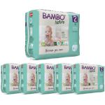 Diapers Bambo Nature Size 2 - 3 to 6 kg (Pack 6x30 Un)