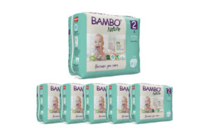 Fraldas Bambo Nature Nº 2 – 3 a 6kg (Pack 6×30 Un)