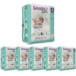 Diapers Bambo Nature Size 4 - 7 to 14 kg (Pack 6x24 Un)