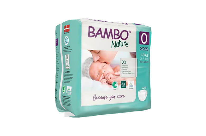 Pañales recién nacido Bambú Natural Biodegradable Pure <3 kg talla 0 bolsa  34 unidades · ECO BOOM · Supermercado El Corte Inglés El Corte Inglés