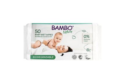 Toalhitas Biodegradáveis de Bebé Bambo Nature (50UN)
