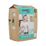 Ropa Interior Absorbente Bambo Nature talla 4 - 7 a 12kg (20 Un) Embalaje de papel