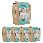 Ropa Interior Absorbente Bambo Nature talla 4 - 7 a 12kg (Pack 5x20 Un) Embalaje de papel