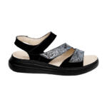Sandalias Comfy Pavia Negro Brillante