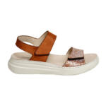 Sandalias Comfy Garda Camel Brillante