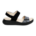 Sandalias Comfy Garda Negro Brillante