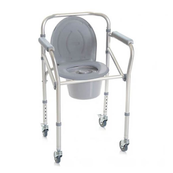 Cadeira Sanitária Banho 4 em 1 C Rodas